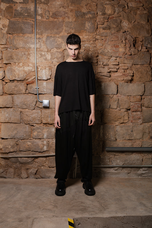 IVAN Oversize T-Shirt in Black Viscose
