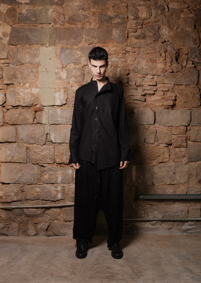 Asymmetrical Linen Shirt MAO - ZHANNAONA | Partes de arriba