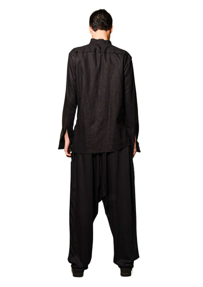 Asymmetrisches Leinenhemd MAO
