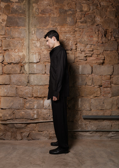 Asymmetrical Linen Shirt MAO - ZHANNAONA | Partes de arriba - View 4