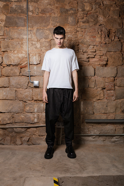 Base T-Shirt in White Cotton - ZHANNAONA | Camisetas