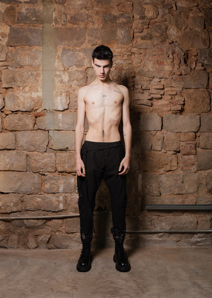 DRIP Black Linen Pants - ZHANNAONA | Pantalones