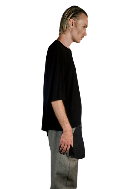IVAN Oversize T-Shirt in Black Viscose