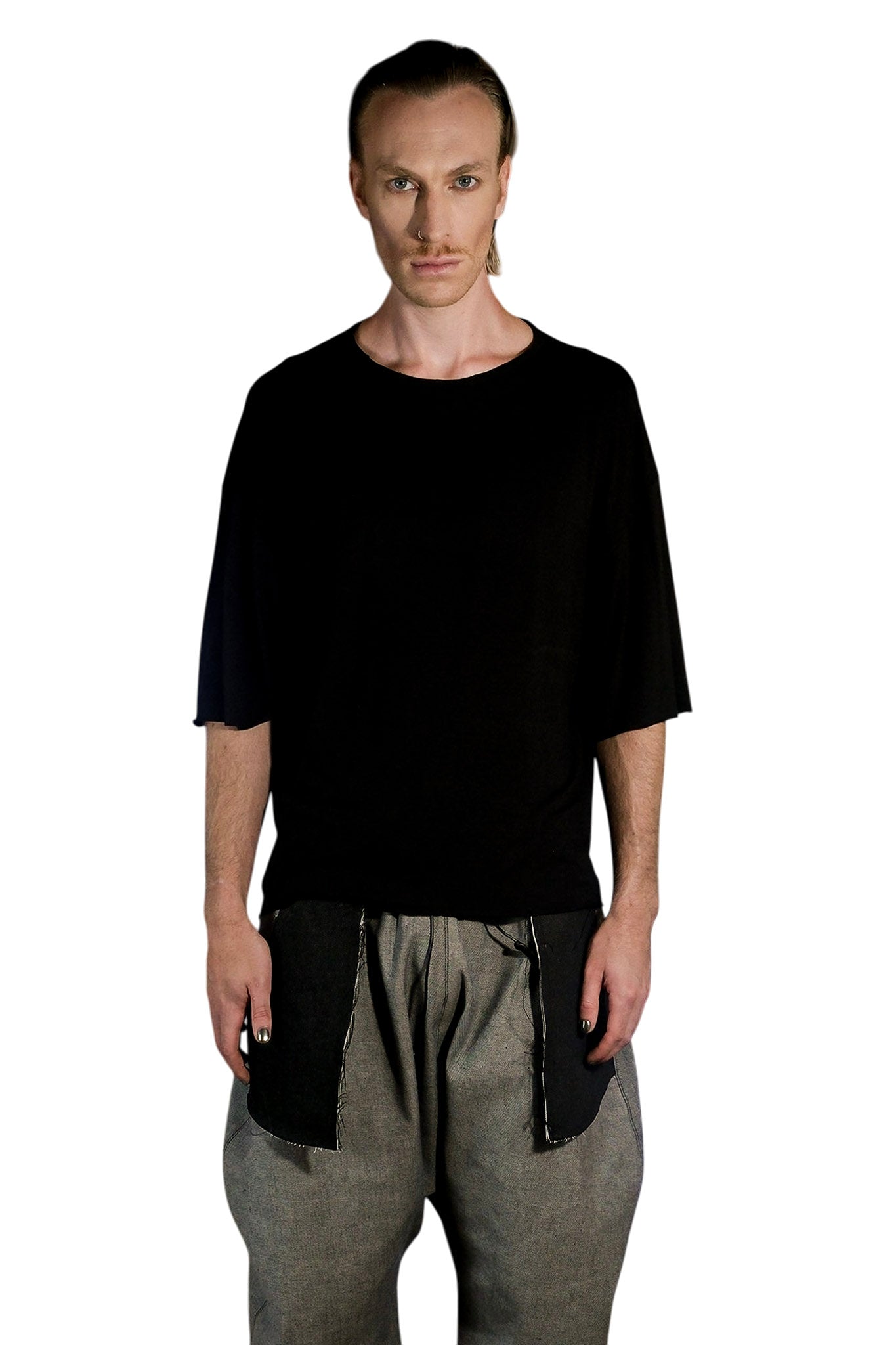 IVAN Oversize T-Shirt in Black Viscose
