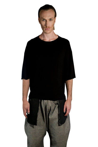 IVAN Oversize T-Shirt in Black Viscose