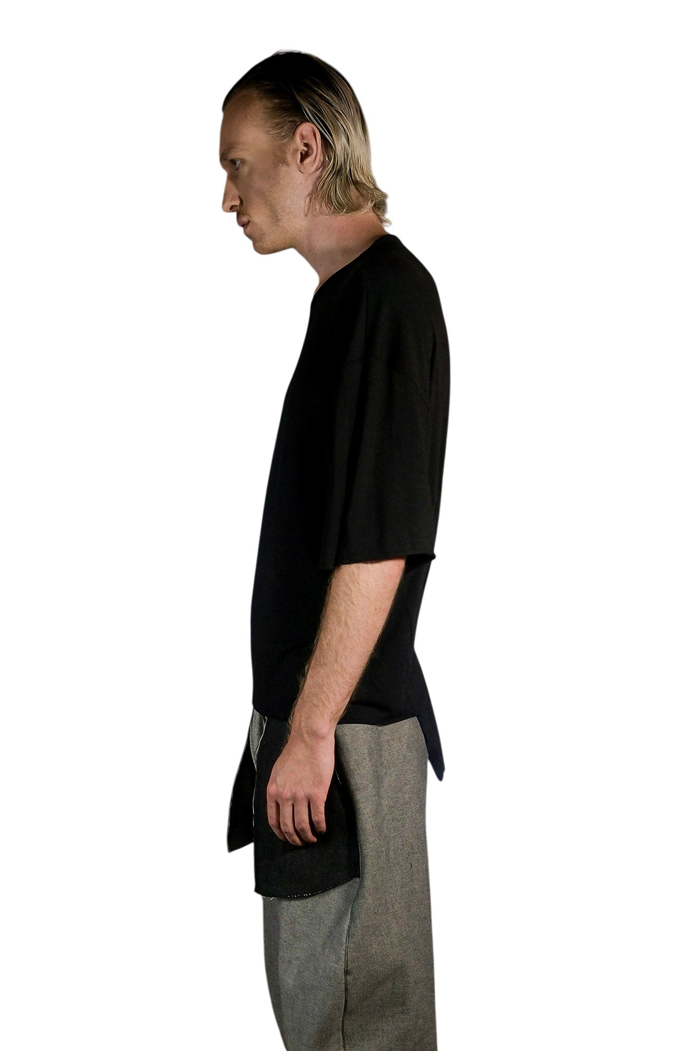 IVAN Oversize T-Shirt in Black Viscose