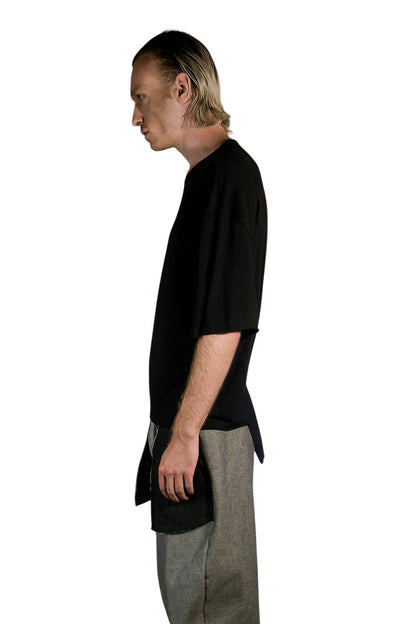 IVAN Oversize T-Shirt in Black Viscose