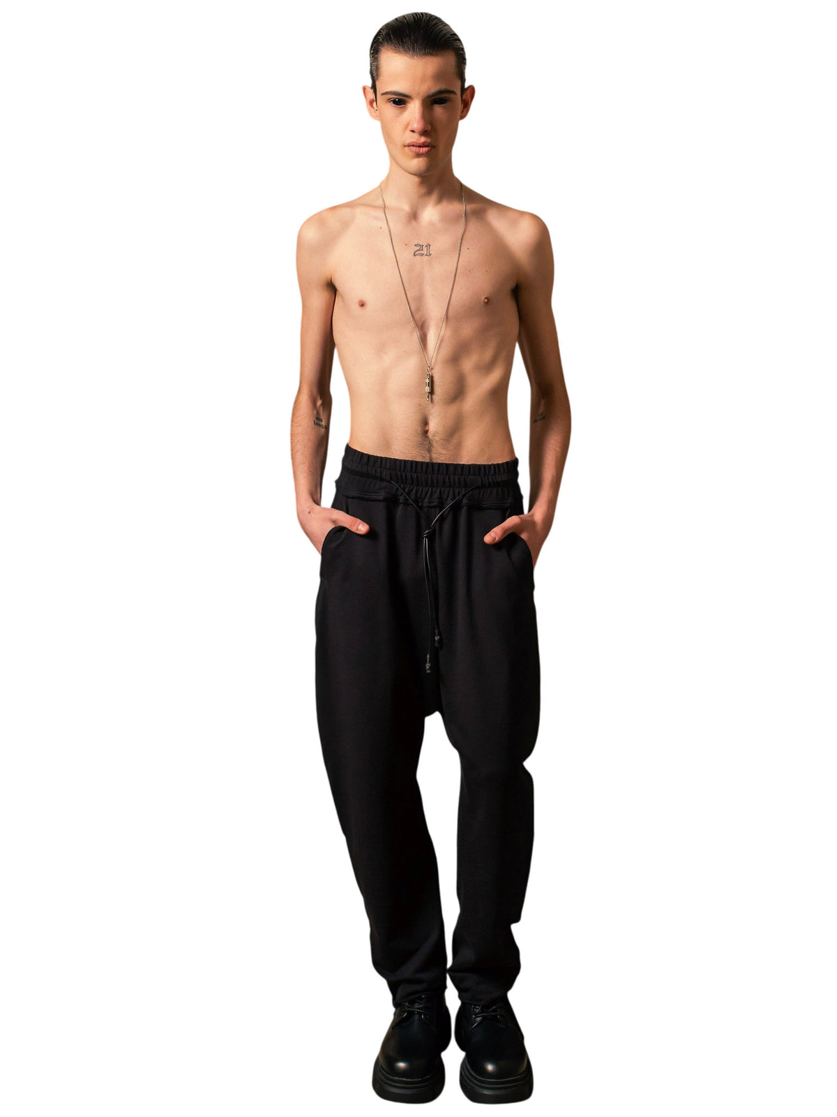 Large Sweat Pants in cotton brushed stitch