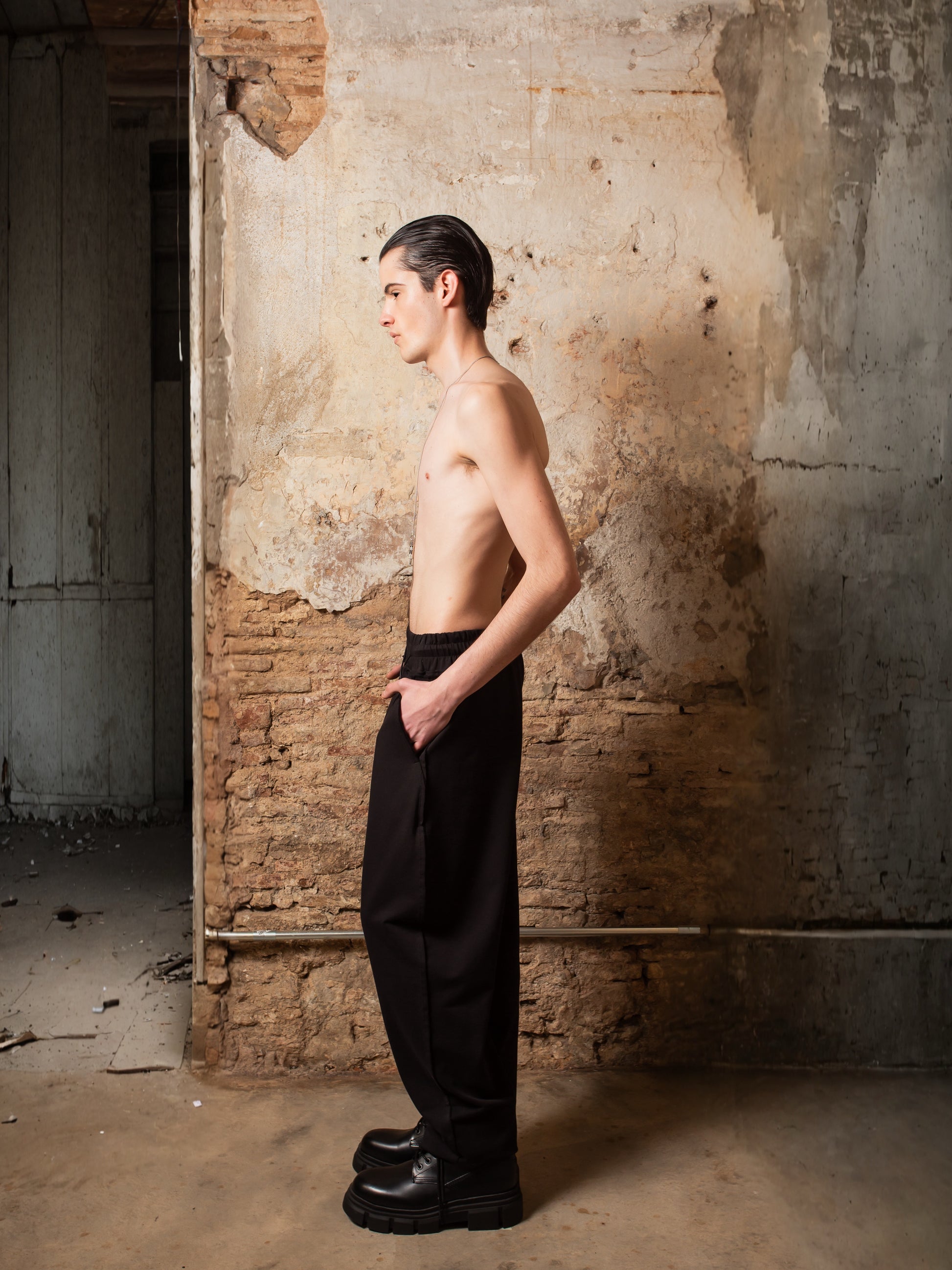 Large Sweat Pants in cotton brushed stitch - ZHANNAONA | Pantalones - View 7