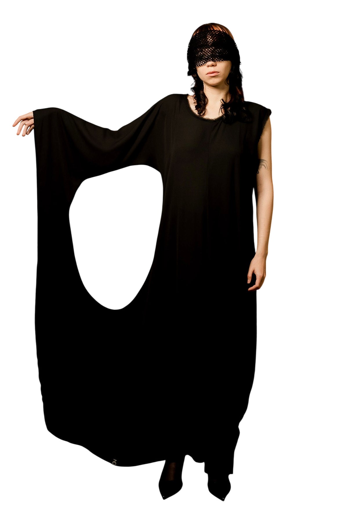 Langes asymmetrisches Kleid BLACK HOLE