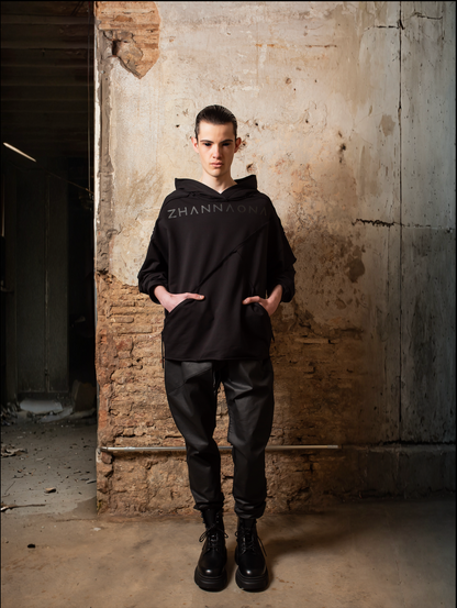 Oversized Unlined Fleece Hoodie Zhannaona - ZHANNAONA | Partes de arriba