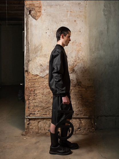 Reversible Vegan Leather Bomber - ZHANNAONA | Partes de arriba - View 9