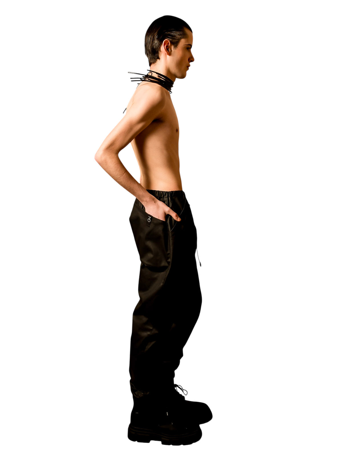 NEU Pants in Coated Denim Satin