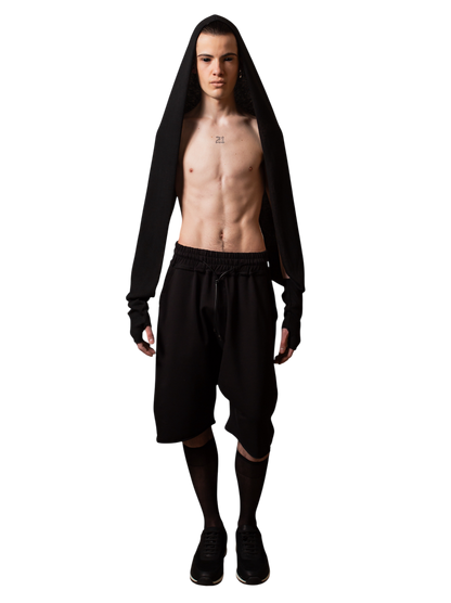 Short Sweat Pants in cotton brushed stitch