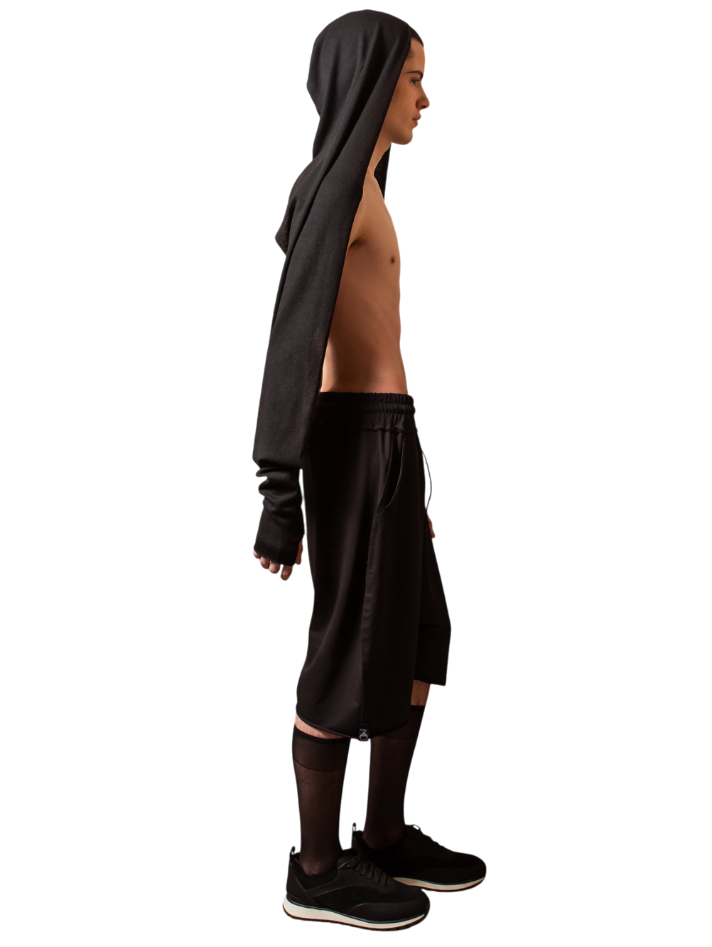 Short Sweat Pants in cotton brushed stitch
