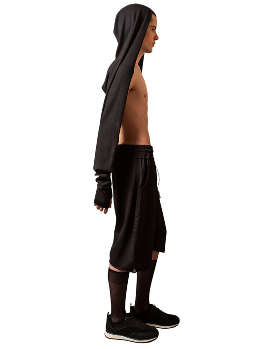 Short Sweat Pants in cotton brushed stitch