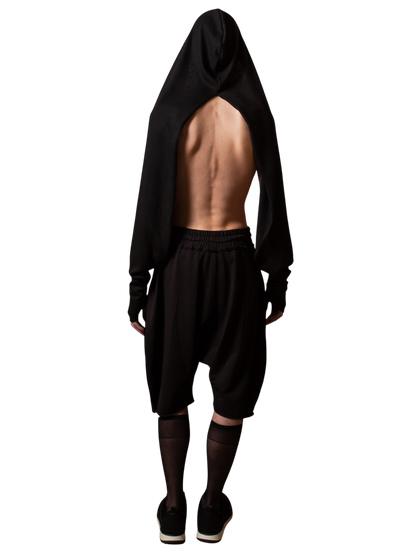 Short Sweat Pants in cotton brushed stitch