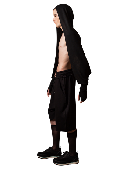 Short Sweat Pants in cotton brushed stitch