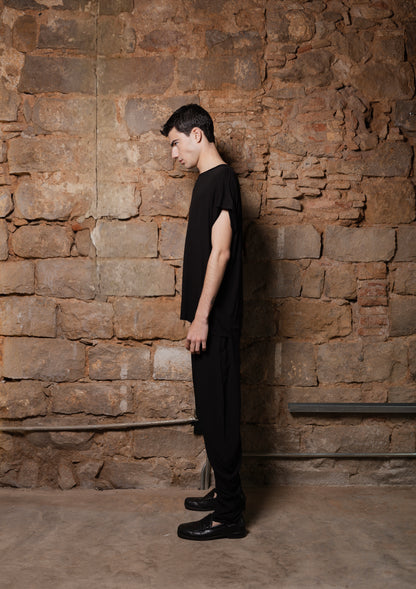 Wide Shoulder Vest T-Shirt in Cotton DANI - ZHANNAONA | Camisetas - View 4