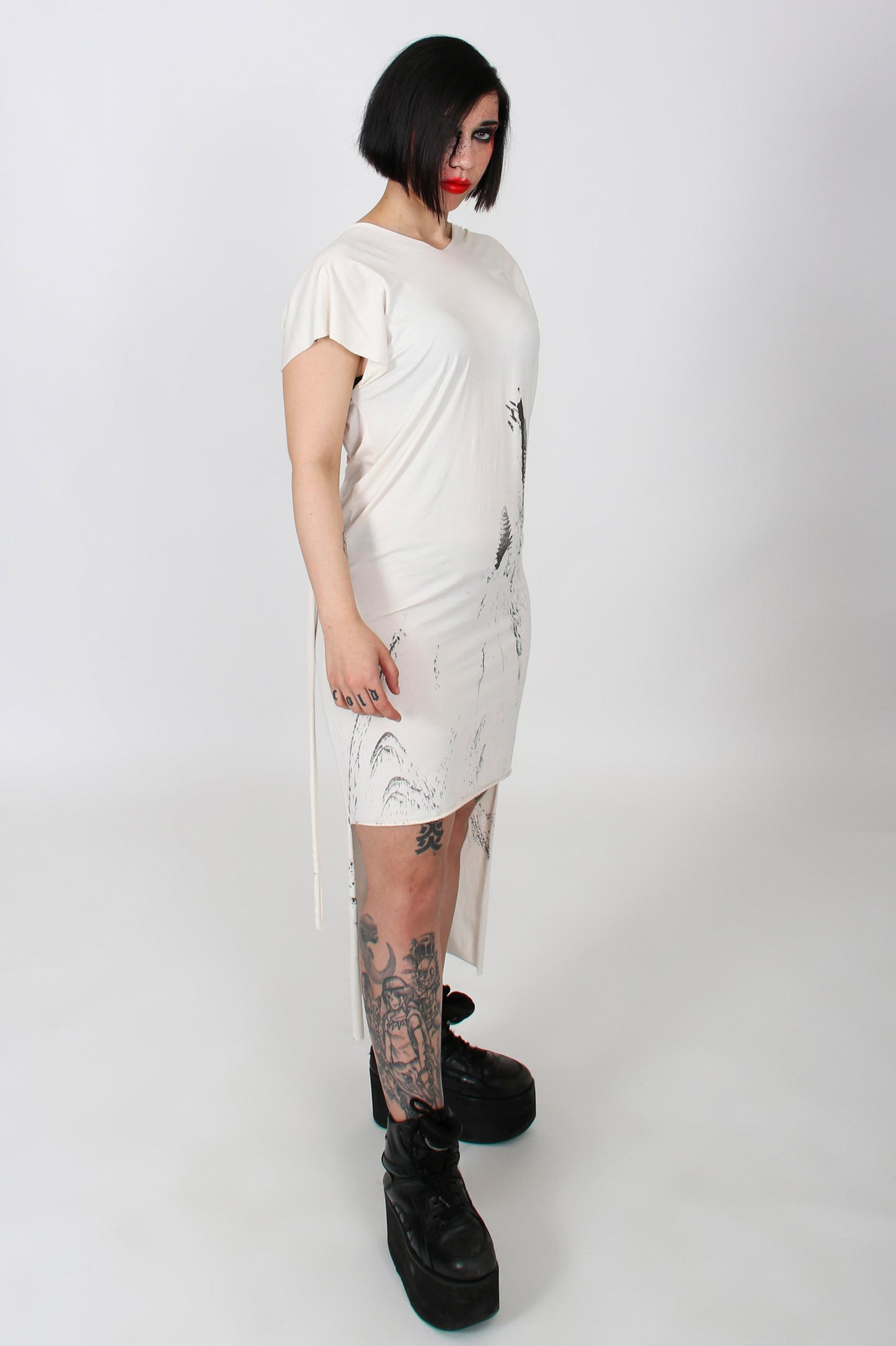 Transformable Zero Waste Drip Dress in Black - ZHANNAONA | Vestidos